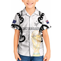 New Zealand WC2026 Custom White Kid Hawaiian Shirt Silver Fern