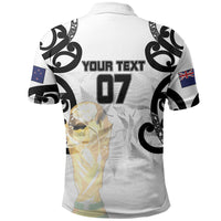 New Zealand WC2026 Custom White Polo Shirt Silver Fern