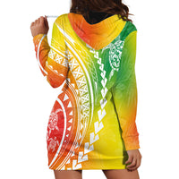 Polynesian Pride Hoodie Dress Turtle Hibiscus Luxury Style - Reggae - Wonder Print Shop