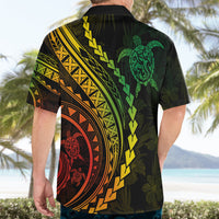 Polynesian Pride Hawaiian Shirt Turtle Hibiscus Luxury Style - Reggae Ver2 - Wonder Print Shop