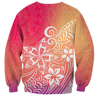 Polynesia Sweatshirt Plumeria Pink Gradient Curves - Wonder Print Shop