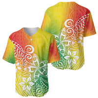 Polynesia Baseball Jersey Plumeria Reggae Curves LT7 - Wonder Print Shop