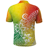 Polynesia Polo Shirt Plumeria Reggae Curves - Wonder Print Shop