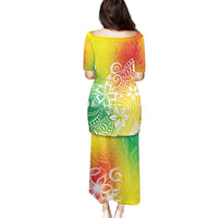 Polynesia Puletasi Plumeria Reggae Curves - Wonder Print Shop