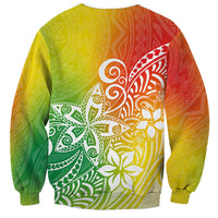 Polynesia Sweatshirt Plumeria Reggae Curves - Wonder Print Shop