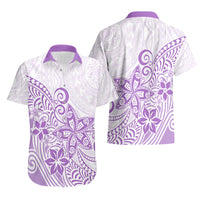 Polynesia Hawaiian Shirt Plumeria Lavender Curves - Wonder Print Shop