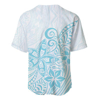 Polynesia Baseball Jersey Plumeria Turquoise Curves LT7 - Wonder Print Shop