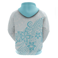 Polynesia Hoodie Plumeria Turquoise Curves - Wonder Print Shop