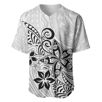 Polynesia Baseball Jersey Plumeria White Curves LT7 - Wonder Print Shop