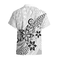 Polynesia Hawaiian Shirt Plumeria White Curves - Wonder Print Shop