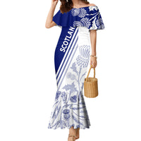 Personalised Scotland Rugby Family Matching Mermaid Dress and Hawaiian Shirt 2023 World Cup The Thistle LT7 - Wonder Print Shop