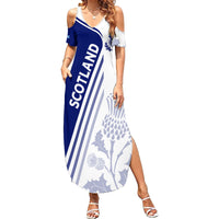 Personalised Scotland Rugby Family Matching Summer Maxi Dress and Hawaiian Shirt 2023 World Cup The Thistle - Wonder Print Shop