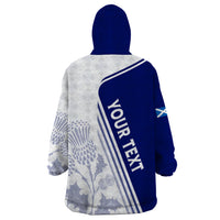 Personalised Scotland Rugby Wearable Blanket Hoodie 2023 World Cup The Thistle - Wonder Print Shop