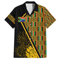 Personalised South African Heritage Day Family Matching Long Sleeve Bodycon Dress and Hawaiian Shirt Kente Ethnic Patterns Mix Protea LT7 - Wonder Print Shop