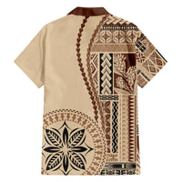 Samoa Siapo Motif Family Matching Off Shoulder Maxi Dress and Hawaiian Shirt Classic Style LT7 - Wonder Print Shop