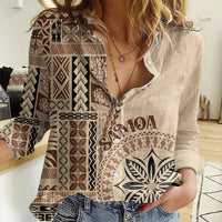 Samoa Siapo Motif Women Casual Shirt Classic Style - Wonder Print Shop