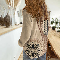 Samoa Siapo Motif Women Casual Shirt Classic Style - Wonder Print Shop