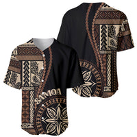 Samoa Siapo Motif Baseball Jersey Classic Style - Black Ver LT7 - Wonder Print Shop
