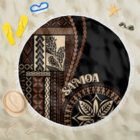 Samoa Siapo Motif Beach Blanket Classic Style - Black Ver LT7 - Wonder Print Shop