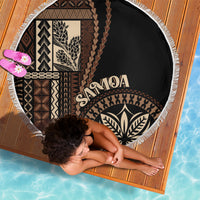 Samoa Siapo Motif Beach Blanket Classic Style - Black Ver LT7 - Wonder Print Shop