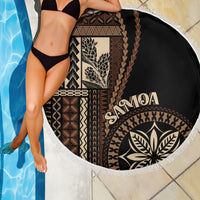 Samoa Siapo Motif Beach Blanket Classic Style - Black Ver LT7 - Wonder Print Shop