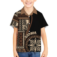 Samoa Siapo Motif Hawaiian Shirt Classic Style - Black Ver - Wonder Print Shop