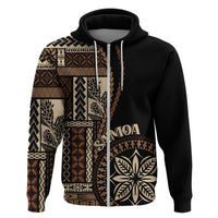Samoa Siapo Motif Hoodie Classic Style - Black Ver - Wonder Print Shop