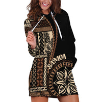 Samoa Siapo Motif Hoodie Dress Classic Style - Black Ver - Wonder Print Shop