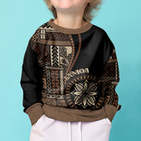 Samoa Siapo Motif Kid Ugly Christmas Sweater Classic Style - Black Ver - Wonder Print Shop