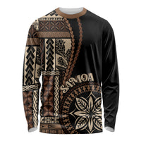 Samoa Siapo Motif Long Sleeve Shirt Classic Style - Black Ver - Wonder Print Shop