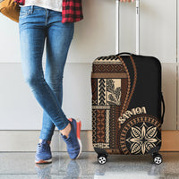 Samoa Siapo Motif Luggage Cover Classic Style - Black Ver - Wonder Print Shop