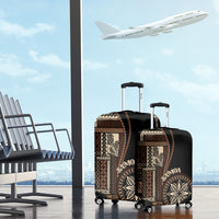 Samoa Siapo Motif Luggage Cover Classic Style - Black Ver - Wonder Print Shop