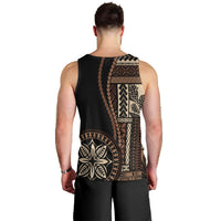 Samoa Siapo Motif Men Tank Top Classic Style - Black Ver - Wonder Print Shop