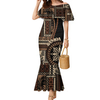 Samoa Siapo Motif Mermaid Dress Classic Style - Black Ver - Wonder Print Shop