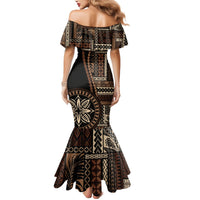 Samoa Siapo Motif Mermaid Dress Classic Style - Black Ver - Wonder Print Shop