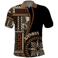 Samoa Siapo Motif Polo Shirt Classic Style - Black Ver - Wonder Print Shop