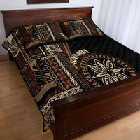 Samoa Siapo Motif Quilt Bed Set Classic Style - Black Ver - Wonder Print Shop