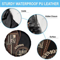 Samoa Siapo Motif Spare Tire Cover Classic Style - Black Ver - Wonder Print Shop