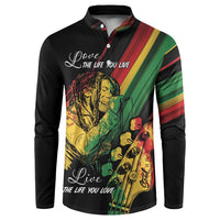Personalised Reggae Button Sweatshirt Live The Way You Love LT7 - Wonder Print Shop