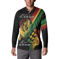 Personalised Reggae Button Sweatshirt Live The Way You Love LT7 - Wonder Print Shop