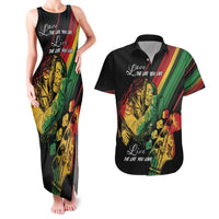 Personalised Reggae Couples Matching Tank Maxi Dress and Hawaiian Shirt Live The Way You Love LT7 - Wonder Print Shop