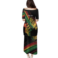 Personalised Reggae Family Matching Puletasi and Hawaiian Shirt Live The Way You Love - Wonder Print Shop