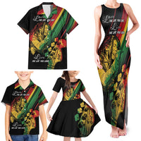 Personalised Reggae Family Matching Tank Maxi Dress and Hawaiian Shirt Live The Way You Love - Wonder Print Shop