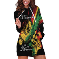 Personalised Reggae Hoodie Dress Live The Way You Love - Wonder Print Shop