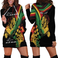 Personalised Reggae Hoodie Dress Live The Way You Love - Wonder Print Shop