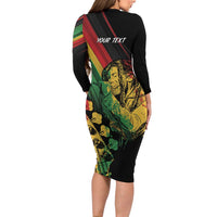 Personalised Reggae Long Sleeve Bodycon Dress Live The Way You Love - Wonder Print Shop