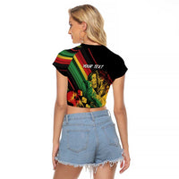 Personalised Reggae Raglan Cropped T Shirt Live The Way You Love - Wonder Print Shop