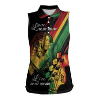 Personalised Reggae Women Sleeveless Polo Shirt Live The Way You Love - Wonder Print Shop