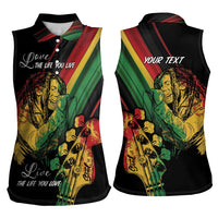 Personalised Reggae Women Sleeveless Polo Shirt Live The Way You Love - Wonder Print Shop