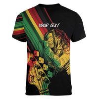 Personalised Reggae Women V-Neck T-Shirt Live The Way You Love - Wonder Print Shop